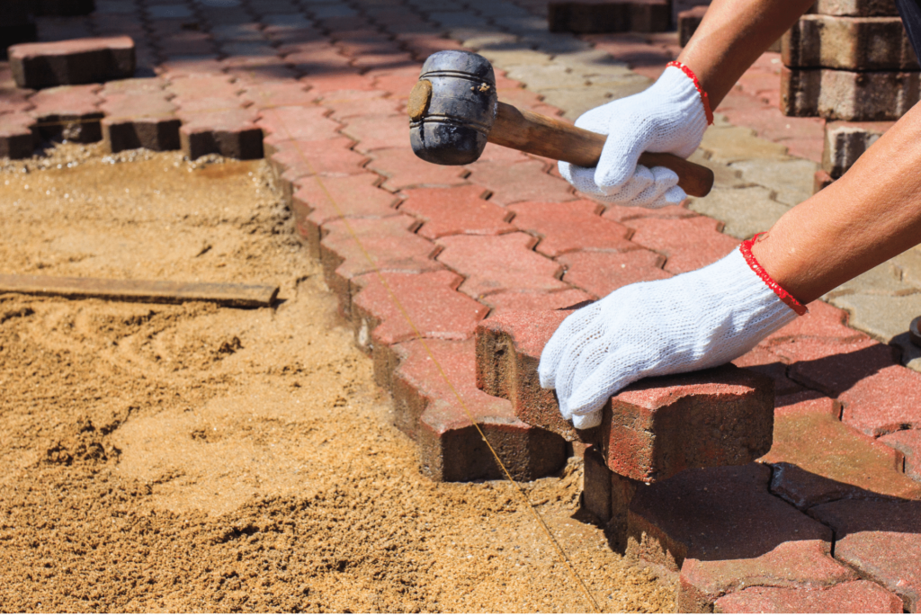 Brick Patios & Porches - laying a brick patio